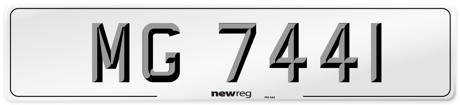 MG 7441 Number Plate from New Reg